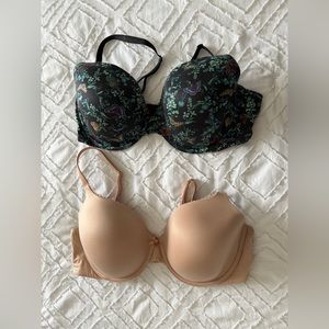 Body By Victoria Bras - 38D - Nude and Flowered Pattern - Victoria’s Secret